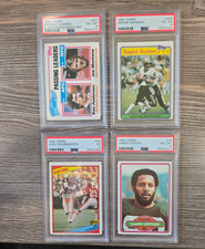 PSA Graded NFL Card Lot (4) – Montana/Anderson Leaders, Archie Manning, Lofton,