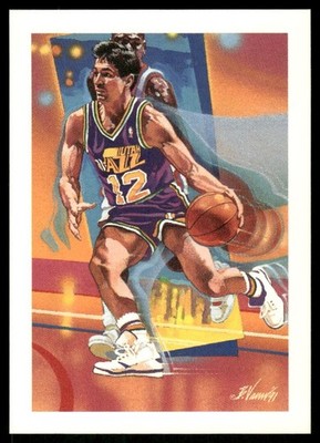 1991-92 NBA Hoops #528 John Stockton Utah Jazz basketball card