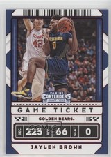 2020-21 Panini Contenders Draft Picks Variation Game Ticket Red Jaylen Brown 9o3