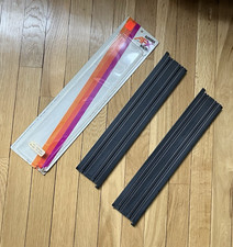 HTF 2 Pc NOS AFX 15" Straight Slot Car Tracks No. 2542 w/Cracked Bubble, Cleaned