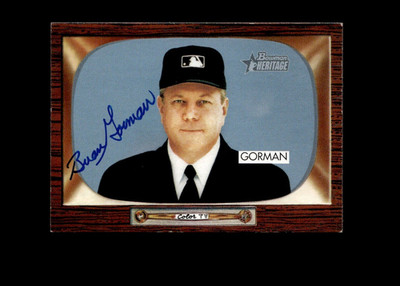Brian Gorman 2004 Bowman Heritage Umpire authentic autographed card