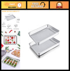 Stainless Steel Toaster Oven Pans 9.3'' x 7'' - Heavy Duty, Easy Clean, 2 PCS