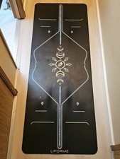 Travel Yoga Mat Liforme Vibrant Cosmic Moon Design - 26 3/4" x 72 1/2"