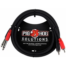 Pig Hog Solutions Dual Cable RCA to 1/4" (3 ft.) 6 ft.