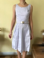 2007 PRADA Italy Lilac Sleeveless Belted Dress 40 I 4 US