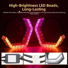 Led Rgb Lens For Bmw For Bi Xenon Projector Lenses With Angel Eyes Ring