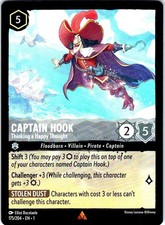 Captain Hook - Thinking a Happy Thought 175/204 The First Chapter Lorcana NM