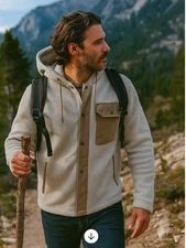 BYLT Men’s Fleece Full Zip Jacket Sz XL  White Price Firm