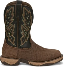 Tony Lama Medford Square Steel Toe Water Buffalo Mens Brown Work Boots