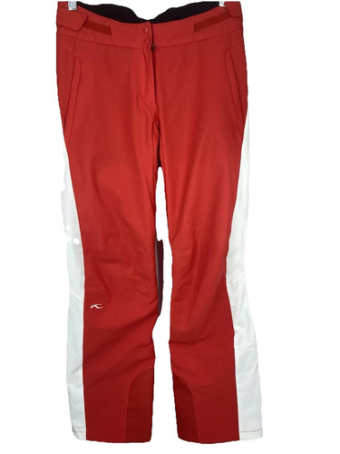 KJUS Ski Pants Mens 38M Red White Stripe Top Performance Activity