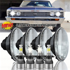 For Chevy Impala El Camino 4pcs 5.75 5 34 Led Headlights Hi-lo Sealed Beam-