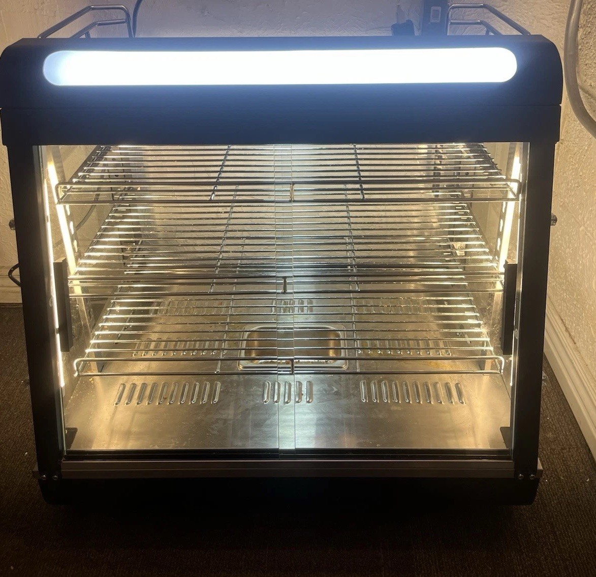 3 Tiers Commercial Food Warmer Display Countertop Show Case