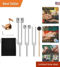 Ensemble de diapason portable avec marteau réflexe - cadeau parfait pour les amateurs de bien-être