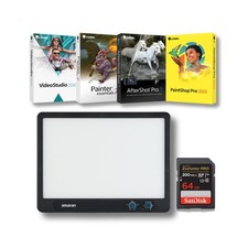 Amaran Verge Edge-Lit LED Panel Light Flicker-Free Charcoal, US Bundle