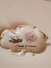 Antico POSACENERE Vintage Piattino In Porcellana Decorata da COLLEZIONE 