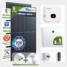 Growatt PV-Anlage 14x Trina 445Wp Black Frame 5kWh Speicher Angebot