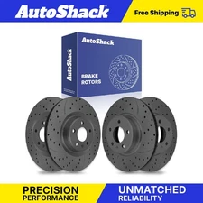 Front Rear Drilled Slotted Brake Rotors Set for Audi A7 Quattro A6 Quattro