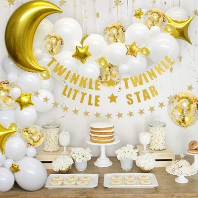 Twinkle Twinkle Little Star Balloon Garland Arch Kit - 98 Pack Balloons Moon ...