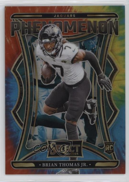 2024 Panini Select Phenomenon Tie-Dye Prizm 8/25 Brian Thomas Jr Rookie RC 3s8