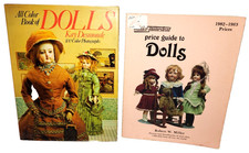 Antique DOLLS Reference Books Price Guide Color Photos Pictures 70s 80s Lot