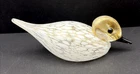 Vintage Murano Art Glass Duck Figurine Black and Gold Aventurine