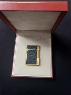 S.T. Dupont Ligne 2 Gatsby – Vergoldet – Grünes Leder – mit Box