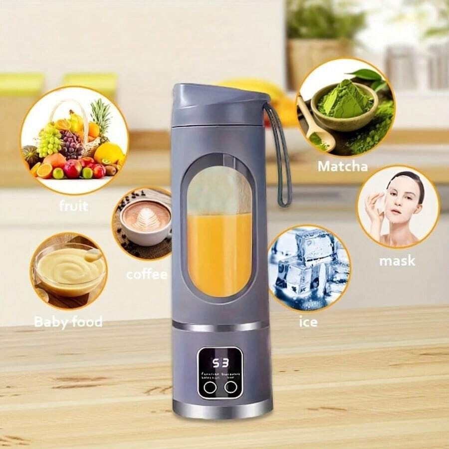 Portable Fruit Juicer Smoothies Mixer Two Cup USB Rechargeab