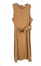 Everlane Size 16 Lt Brown Solid Belted NEW Designer Dress Maxi