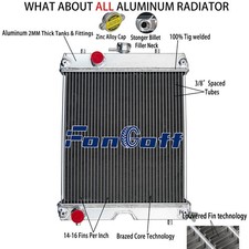 2-Row Aluminum Radiator Fit Kubota L3200 L3800 LX2610 LX3310 LX3520 TC420-16000
