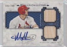 2014 Museum Collection Single-Player Signature Swatches Dual Matt Adams Auto fm0