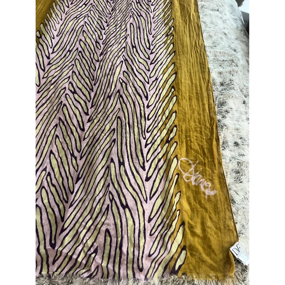 Diane Von Furstenberg Estampado de Cebra Modal Bufanda Mantón Envolvente Talla Única Hecho en India Foto 4 de 4