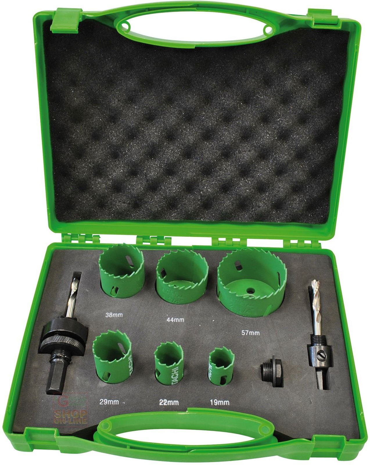 32962 HITACHI KIT SEGHE A TAZZA PER TRAPANO BIMETALLICHE IN VALIGETTA IN ALLUMIN