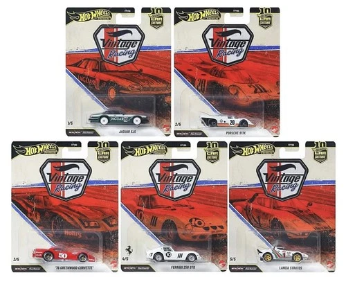 Hot Wheels Premium Car Culture 2026 Vintage Racing Set of 5 Cars Brand New