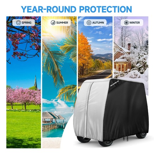 NEVERLAND Golf Cart Cover 4Passenger Dust UV Waterproof for EZGO Club Car Yamaha - Picture 10 of 16