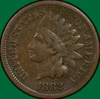 1882 Indian Head Cent Fine F Coin #43078