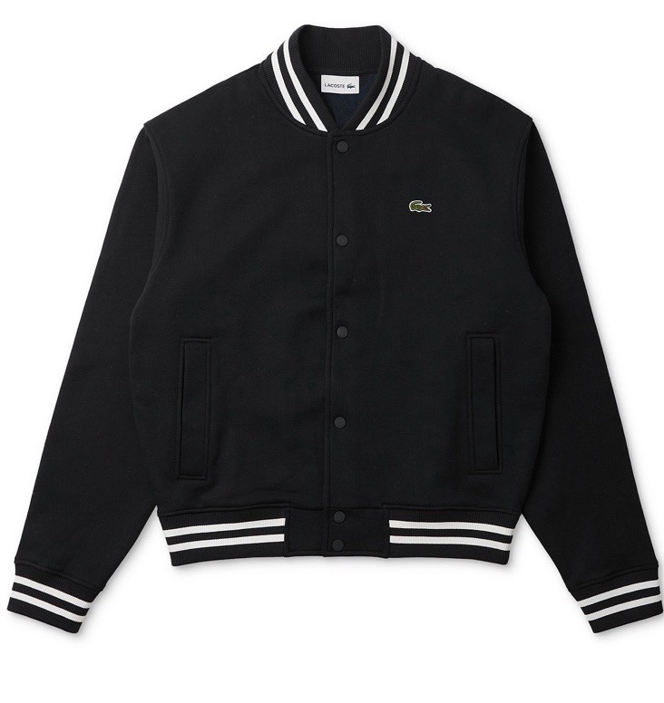 Lacoste Men's Black Varsity Bomber Jacket Back Logo Size Small | eBay