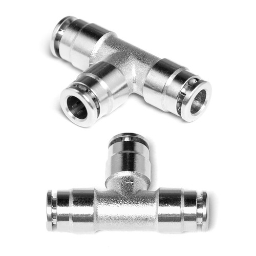 2PCS 5/16" Push-to-Connect Tube Fitting Union Tee - Quick Connect Plumbing Parts