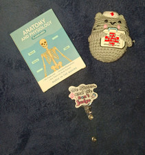 Detachable Cat Animal Key Chain Keyring, Women s Yarn, Gray