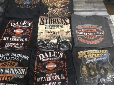 LOT OF 14 HARLEY DAVIDSON T SHIRTS Y2K BIKER STURGIS BLACK HILLS SZ 3XL 4XL 6XL - Image 1 of 4