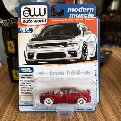 2023 AW Auto World 1:64 2021 Dodge Charger SRT Hellcat Redeye Ultra Red Chase