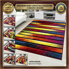 Multi Colour Large Area Rugs Living Room Bedroom Carpet Non Slip Hallway Runner