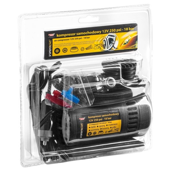 Compresseur voiture 12v Virage pour ajuster la pression avant un long voyage