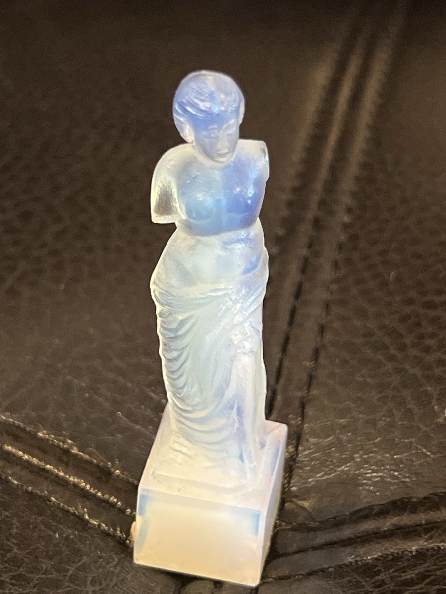 1930s Sabino France Signed Opalescent Nude women Art Glass