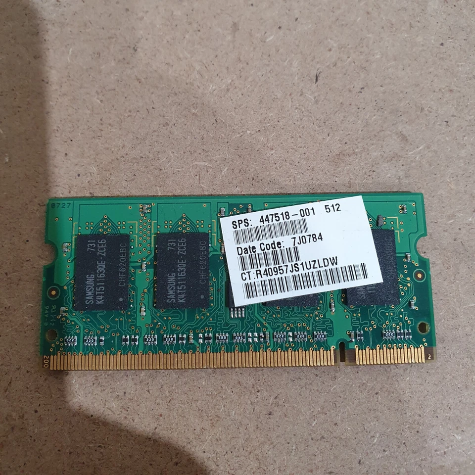 Samsung ?M470T6554EZ3-CE6 512MB 2Rx16 667Mhz PC2-5300C Laptop DDR2 SDRAM Memory - Image 4 of 4