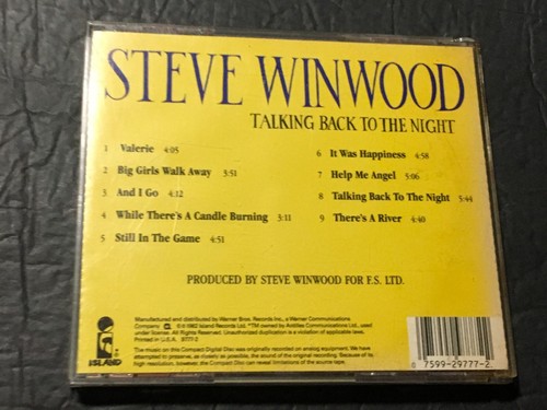 Steve Winwood Talking Back To The Night - Picture 2 of 4
