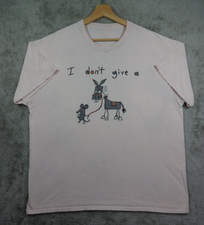 I Don't Give A Rats Ass Funny T Shirt Size Large Pink Mouse Walking Donkey