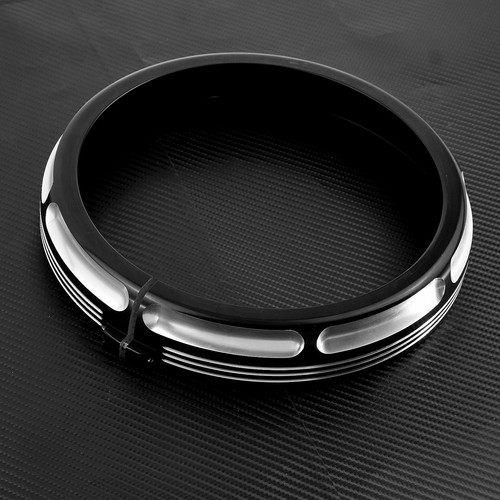 4.5" Auxiliary Fog Lamps Trim Ring & 7'' Burst Headlamp Fit For Harley Touring - Picture 8 of 9