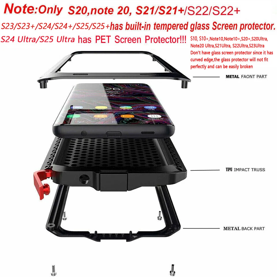 FUNDA METAL ALUMINIO PARA SAMSUNG GALAXY S25 S24 S23 S22 S21 Ultra S20 Plus Foto 2 de 4