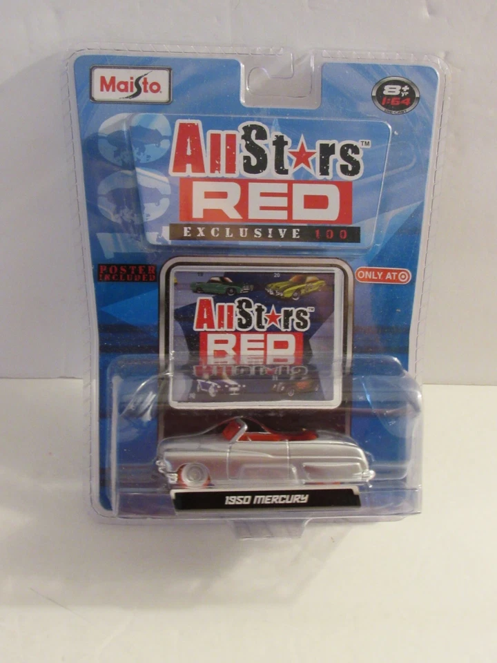 MAISTO CHASE ROJO Y REGULAR 1950 MERCURY ALL STAR TARGET EXCLUSIVO (LOTE DE 2) Foto 2 de 4