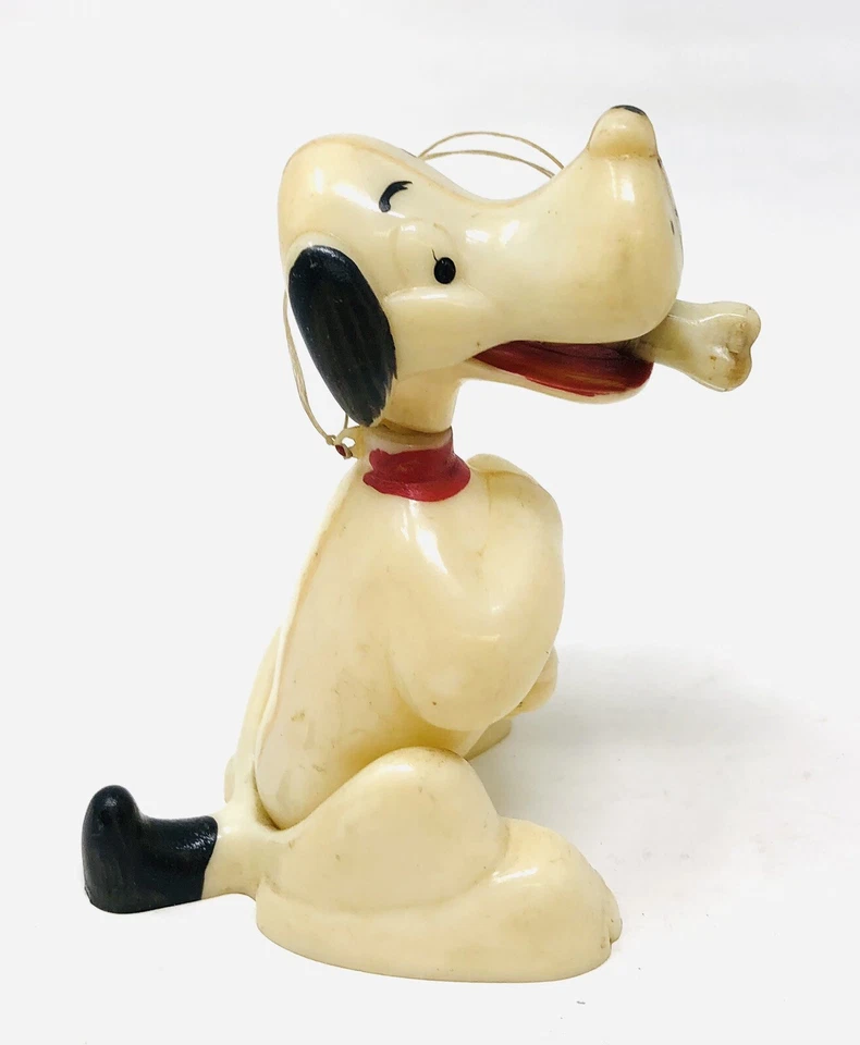 Vtg Chex Cereal Premium Toy Dog w/ Magnetic Bone Bobble Head Figure Snoopy KP21 - Image 2 of 4
